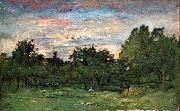 Charles Francois Daubigny Landscape oil painting on canvas